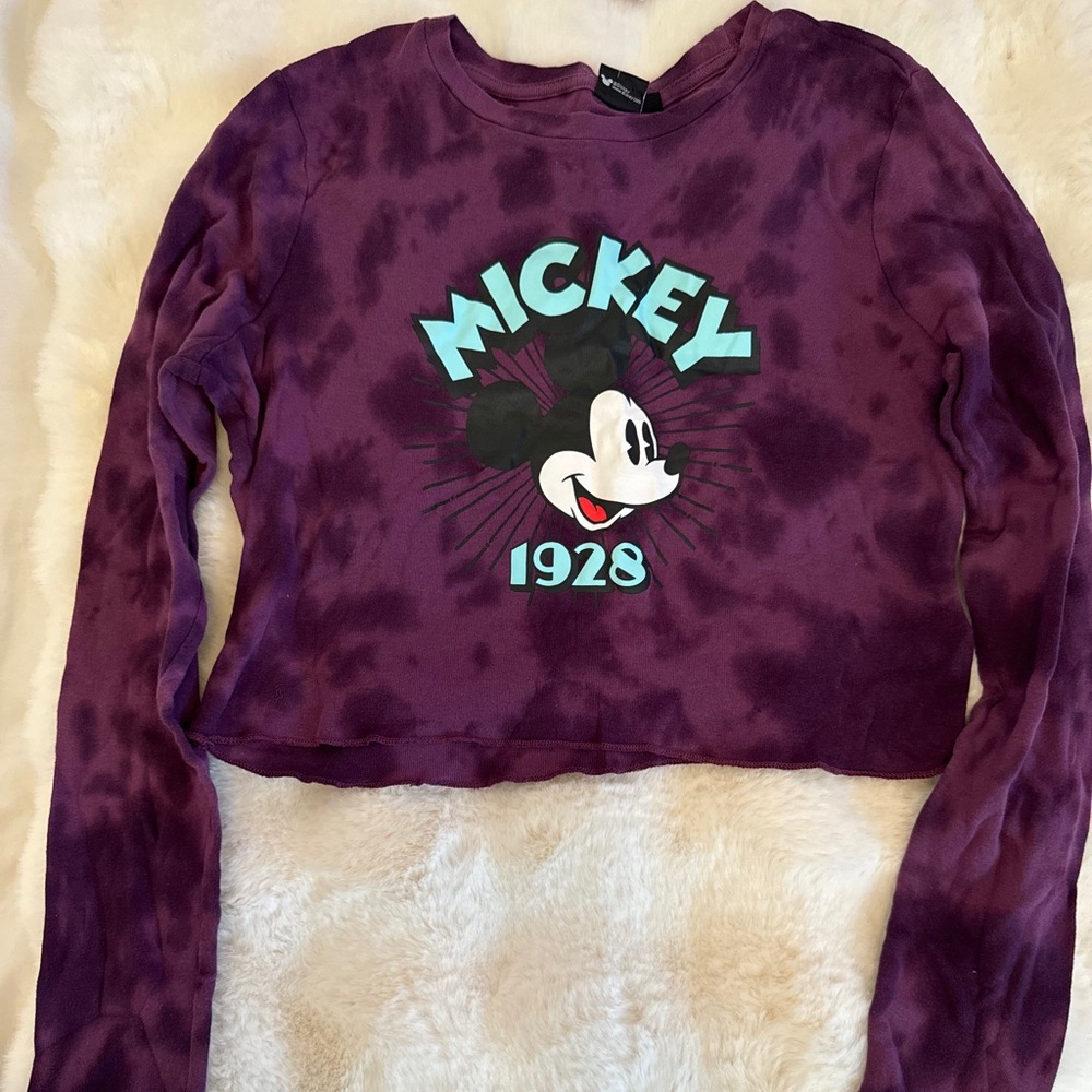 Purple Mickey Mouse Long Sleeve Top